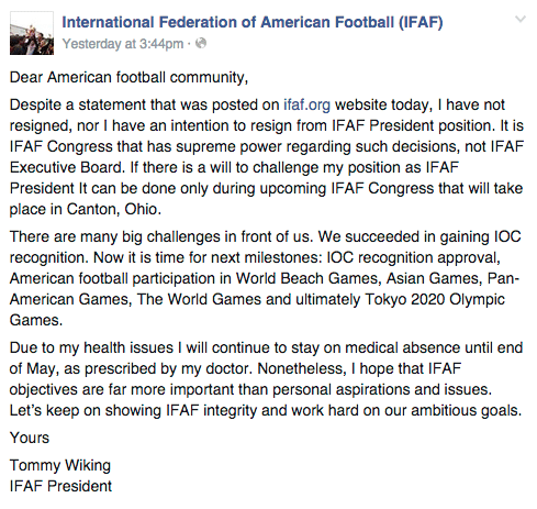 IFAF Facebook