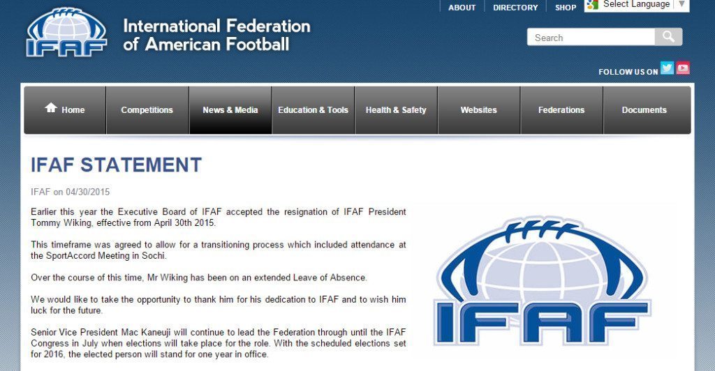 IFAF Leadership Struggle: Who Is Running IFAF?