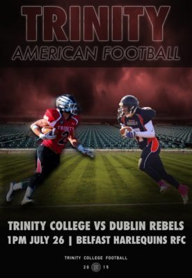 Ireland - Trinity College v Dublin Rebels poster