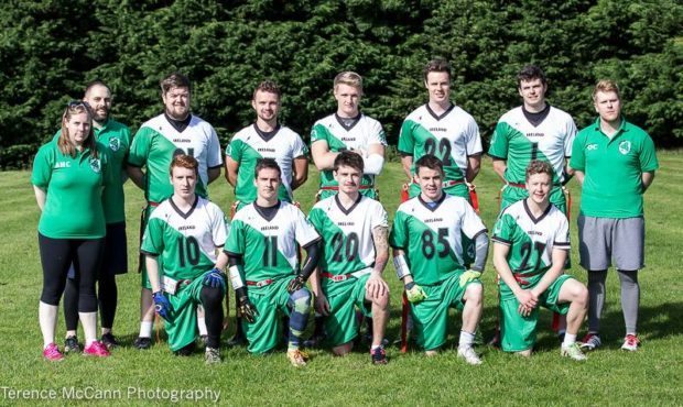 Team Ireland pose for their squad photo. Photography by Terence McCann