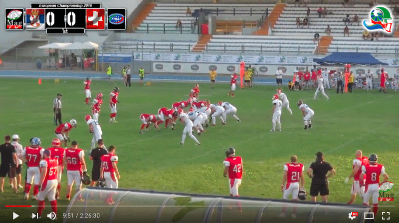 IFAF Europe - 2016 Qualifying tournament - Italy-Serbia - action