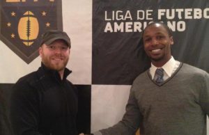 In Brazil for the national player draft of now defunct Liga de Futebol American. 