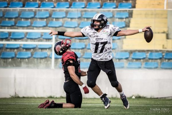 Ceara Caçadores star quarterback, Romário Reis, and his sqad, will be looking for a national title in 2017. Photo credit: Stephan Eilert Photography