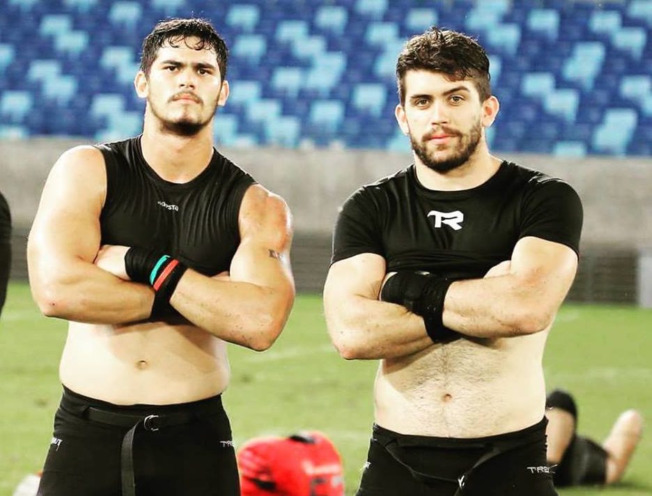 T-Rex linebackers, Dariel Suares (right) and Luis Polastri (left) were dominant in their teams semifinal road victory.
