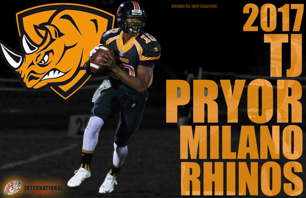 Italian Bowl Winning QB TJ Pryor Returns To Milano Rhinos
