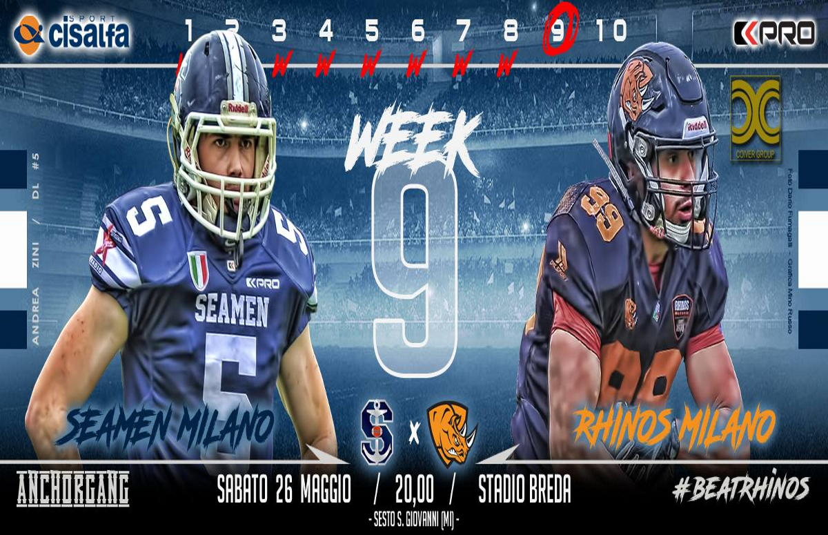 LIVESTREAM Italy: Milano Rhinos @ Milano Seamen, May 8, 18:00 CET (6 pm,  12:00 pm ET)