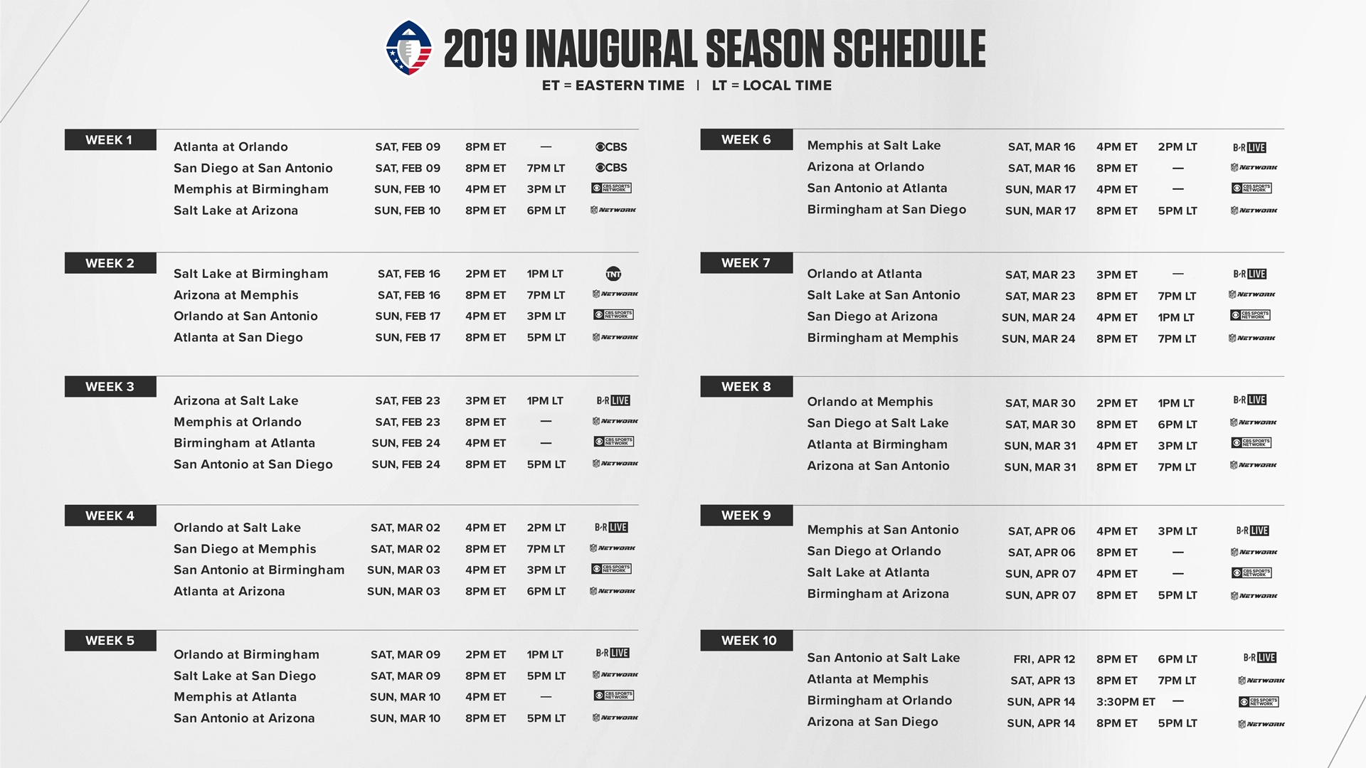 Alliance of american deals football how to watch