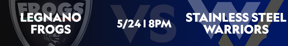 Los Legnano Frogs juegan contra los Stainless Steel Warriors Emilia en la batalla entre semana por un lugar en los playoffs