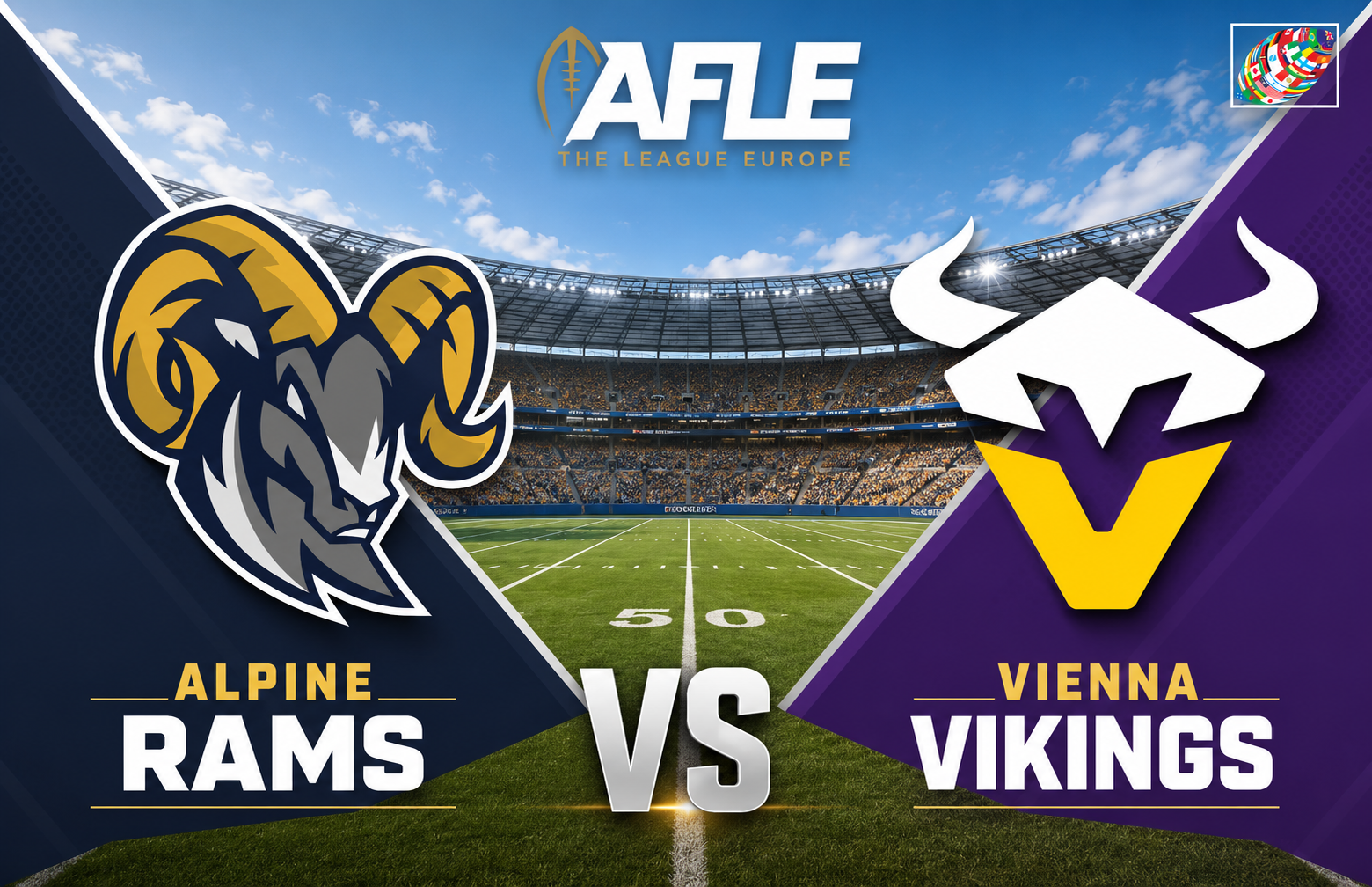 LIVESTREAM AFLE PPV: Alpine Rams @ Vienna Vikings, June 13, 18:00 CET ...