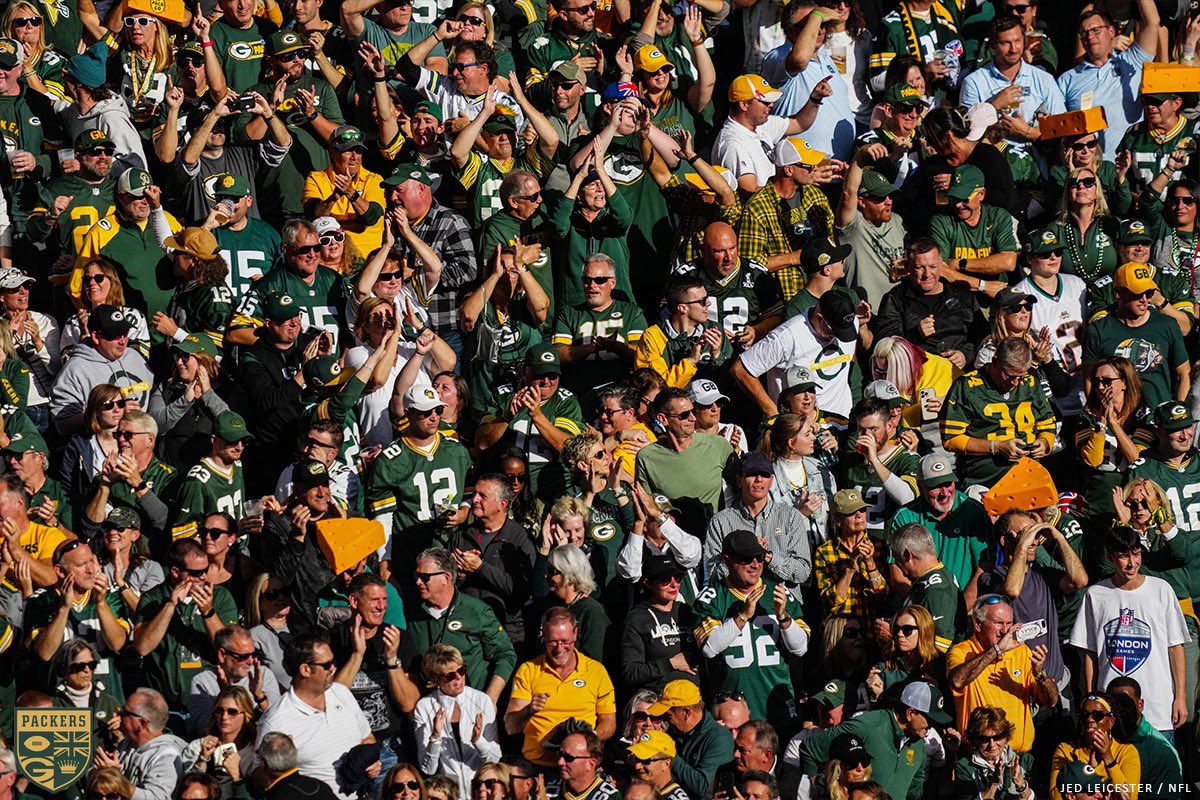 London turns Green & Gold as Green Bay Packers make their NFL