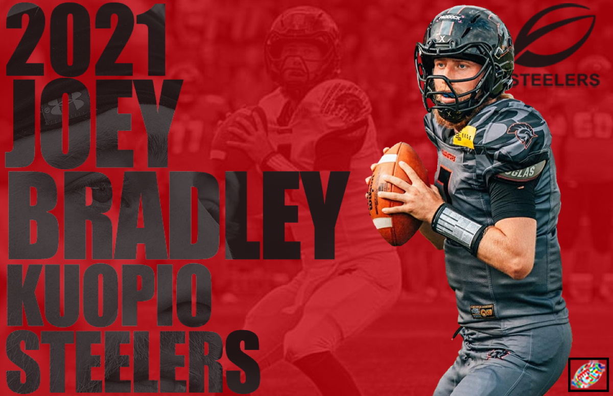 New Finnish champions, the Kuopio Steelers, sign QB Joey Bradley