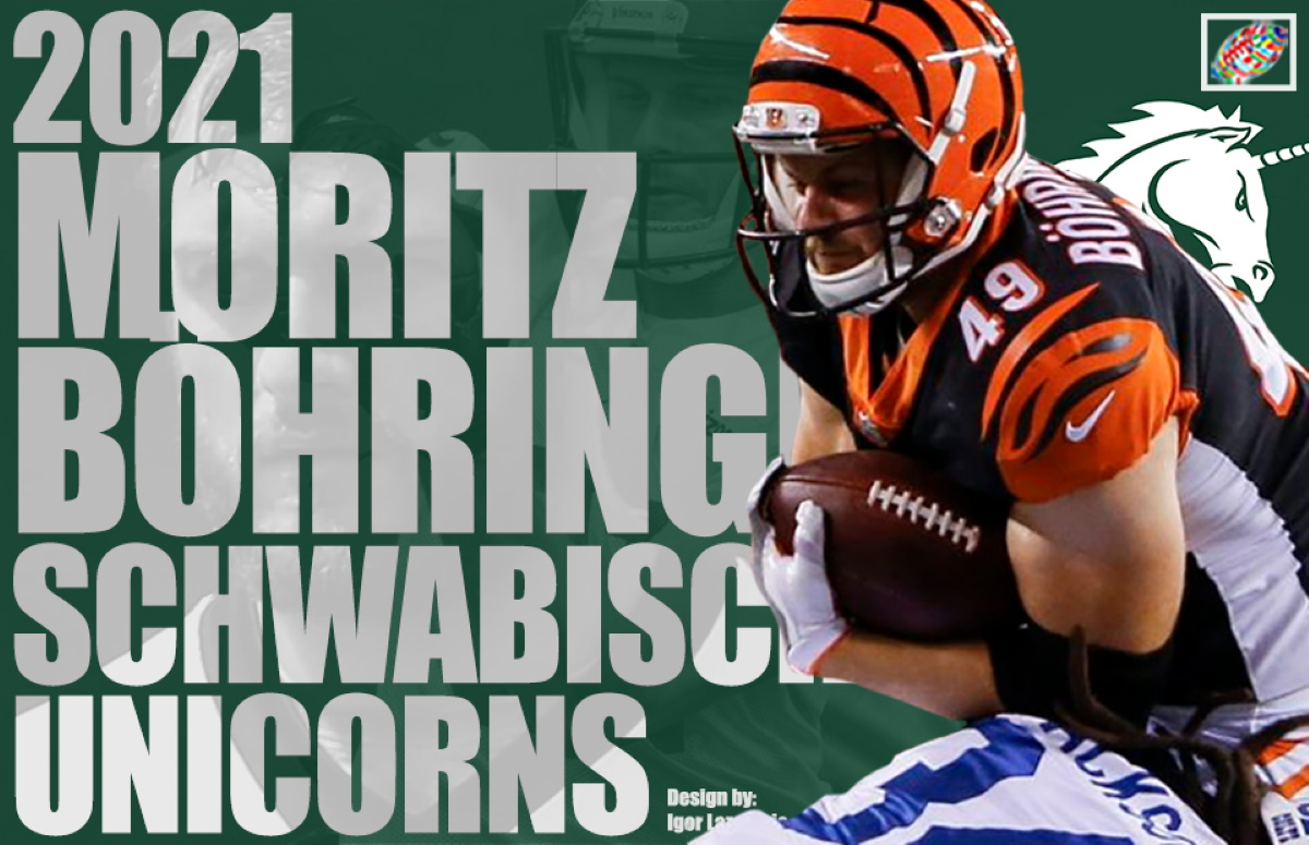 Former Minnesota Viking Cincinnati Bengal Moritz Bohringer returns to Germany s Schwabisch Hall Unicorns