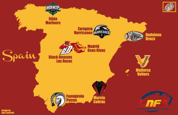 Groundhopper Guides' Map of the 2023-24 Spanish Football Clubs