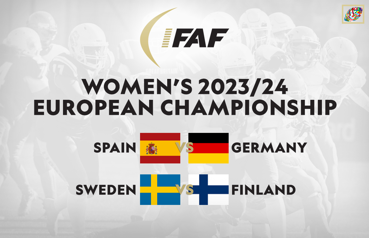España y Alemania luchan por el primer puesto en el Campeonato Europeo Femenino IFAF, Suecia se enfrenta a viejos enemigos Finlandia