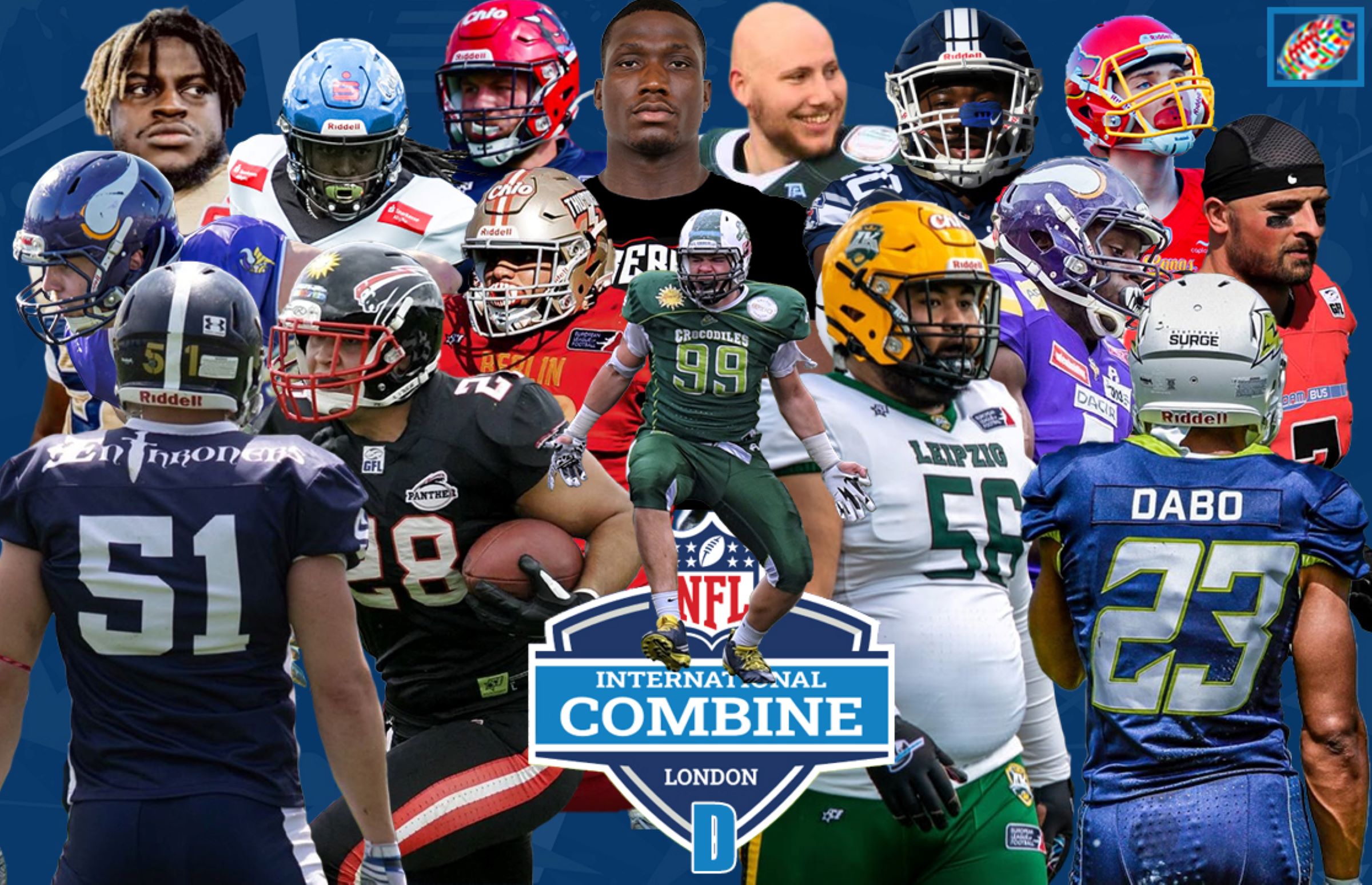 14 Players From the European League of Football Were Chosen for the NFL's  International Combine on October 12th in London