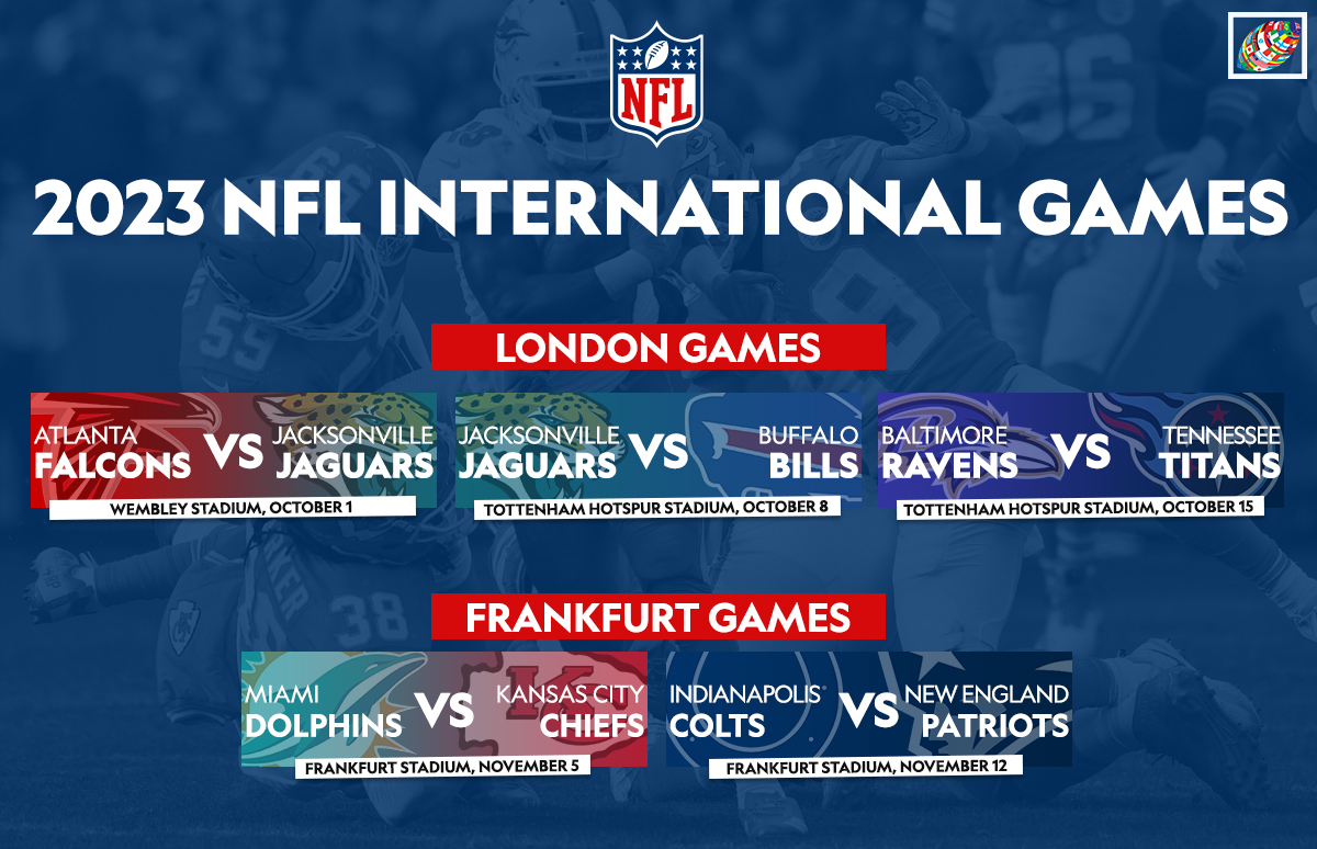 NFL announces schedule for five international games in 2023